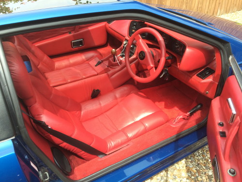 Car Interior Vinylkote Leather Paint: New interior colour for a Lotus Esprit sprayed by Fulcher Coach trimmers